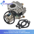 6AH-14301 Carburetor Assy with Gasket 6AH-13646-00 for Yamaha 4 Stroke 15 20 HP Outboard Engine 6AH-14301-02 6AH-14301A4