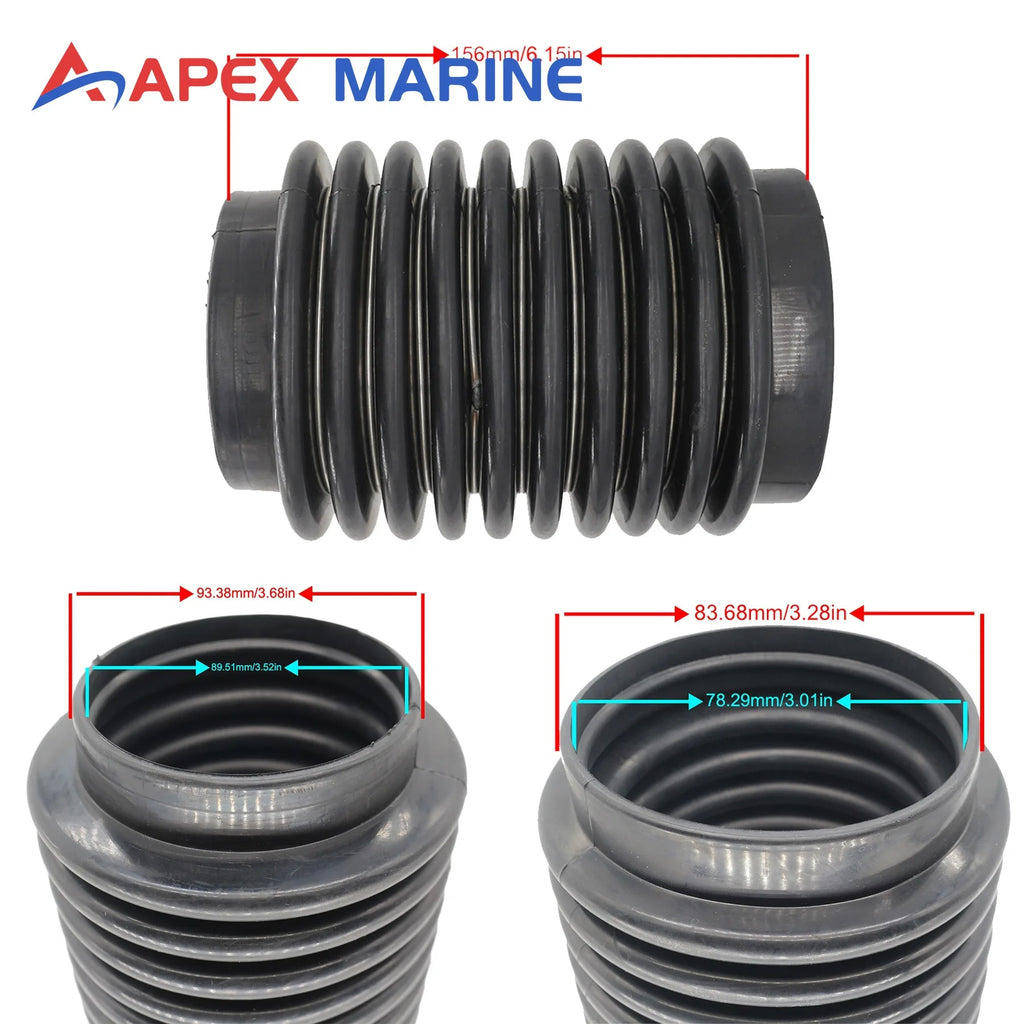 18-2758 Exhaust Bellows Kit Compatible with Volvo Penta AQ30 AQ120 AQ175 AQ200 KAD42 MD31 MD40 TMD41 Stern Drive 876631  875848