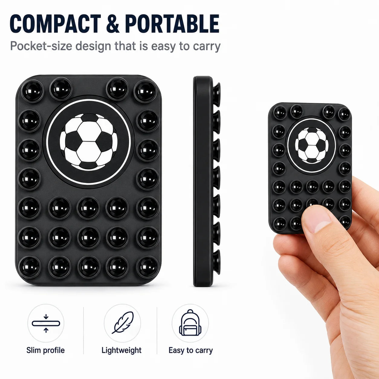 Cute Soccer For Magnetic Phone Holder MagSafe Suction Cup Silicone Magnet Wall Mount Stand for iPhone 15 14 13 Pro Max Gift