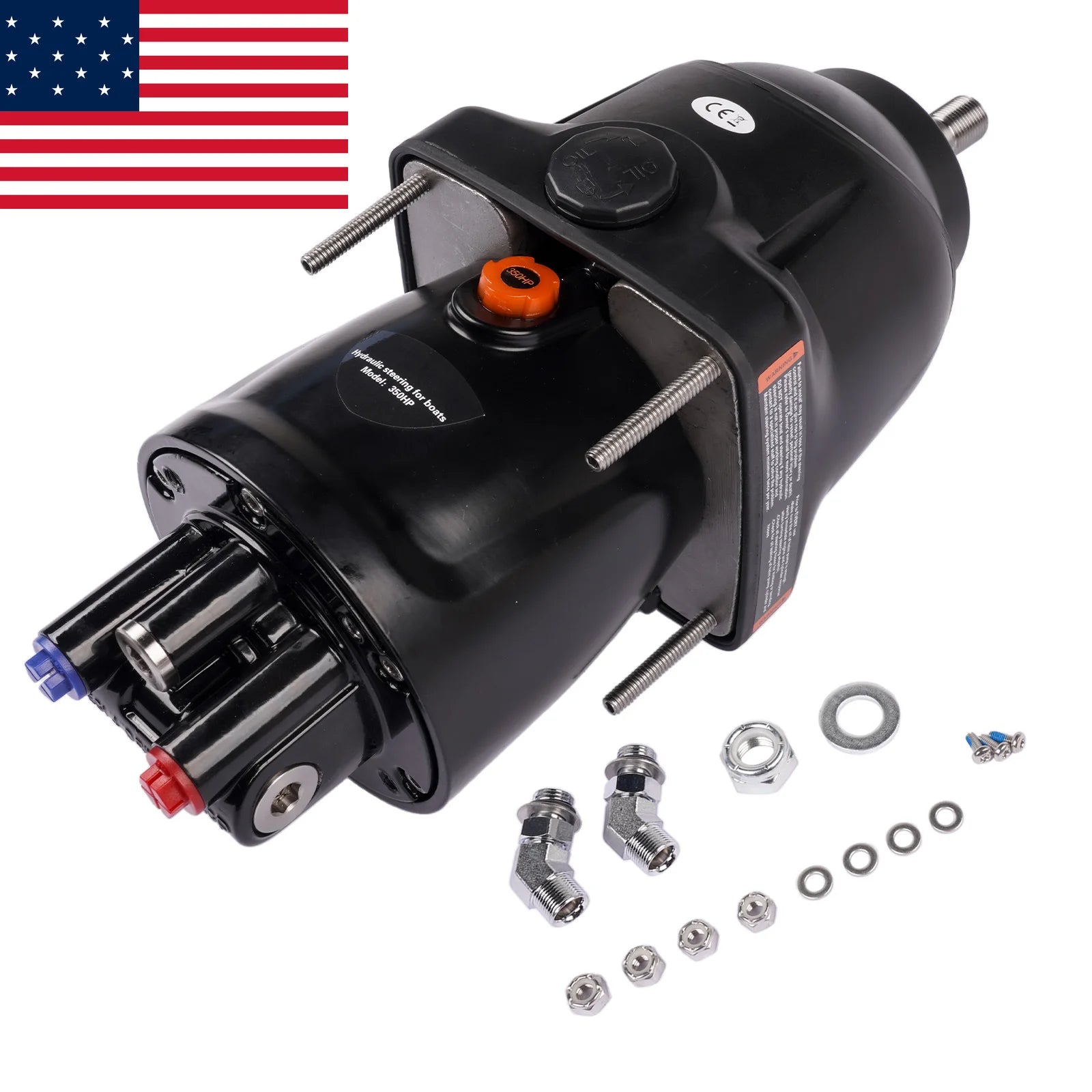 AP03 HH6541-4 Classic Tilt Mount 48° Marine Boat Hydraulic Steering 350HP 5 Lock Positions
