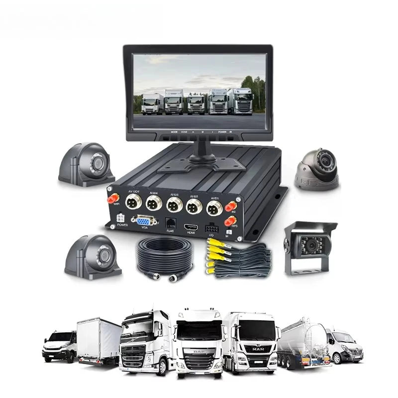 4G WIFI DVR System 1080P Waterproof Night Vision Truck Van Ai Bus Cctv Mdvr Bus Security MDVR Kit