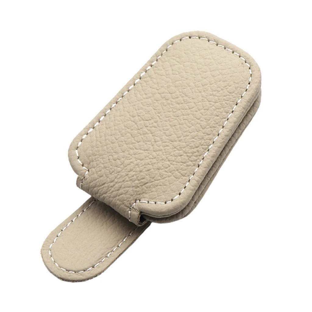 BLALION Car Sun Visor Clip Glasses Cards Case Auto Sunglasses Visor Glasses Holder Sunglasses Bracket Holder PU Glasses Support