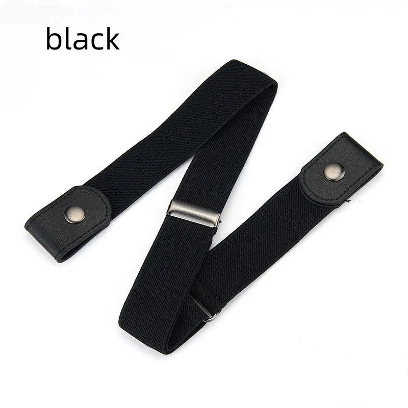 Buckle-Free Invisible Elastic Belt Adjustable Stretch Waist Band for Women Men Jean Pants Dress No Buckle Easy to Wear