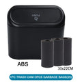 1Pcs Leak-proof Mini Car Trash Can with Lid Small Car Accessories Includes 60 (300) Garbage Bags for Vehicle Interior