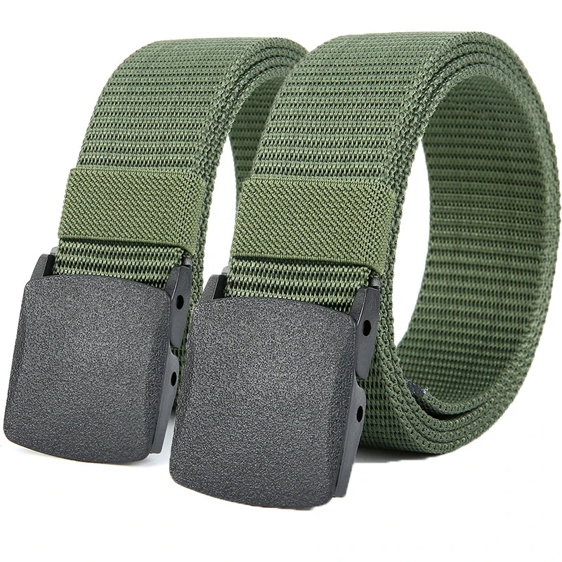 Canvas Nylon Tactical Belt Non-metallic Anti Allergy Ideal For Outdoor Training Security Check And Daily Pants Wearing Use