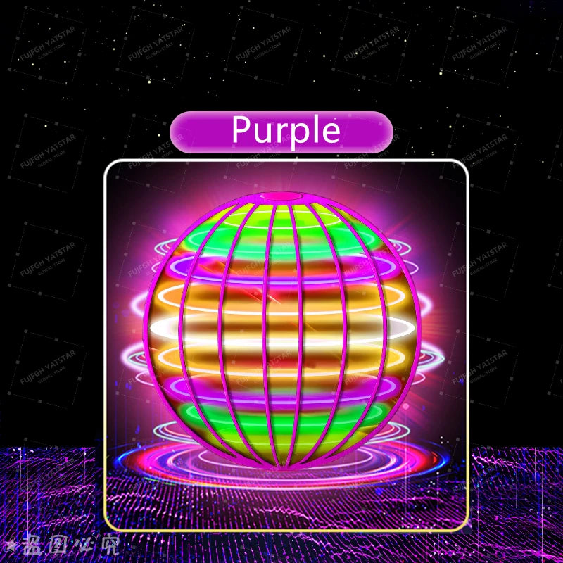Auto Spinning LED UFO Flying Ball Floating Magic Flying Orb Outdoor Sports Toy Children Birthday Gift