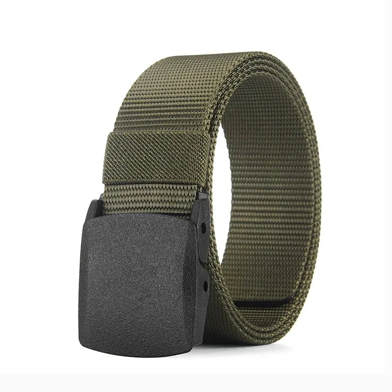 Canvas Nylon Tactical Belt Non-metallic Anti Allergy Ideal For Outdoor Training Security Check And Daily Pants Wearing Use