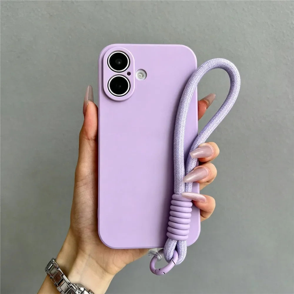Fashion Silicone Liquid Case For Motorola MOTO Edge 70 Fusion Plus 60 Fusion 50 Neo G77/67 G86 G56 Strap Anti-Drop Protect Cover