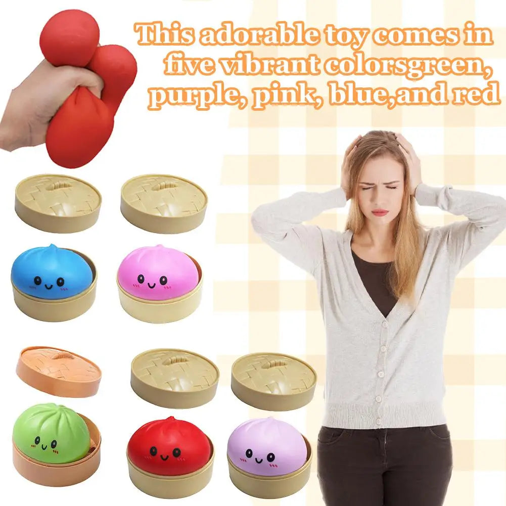 Colorful Squeezable Toy Stress Relief Squishy Sensory Fidget Toy Cute Decompression Desktop Decoration Gift for Kids Adults 1PC
