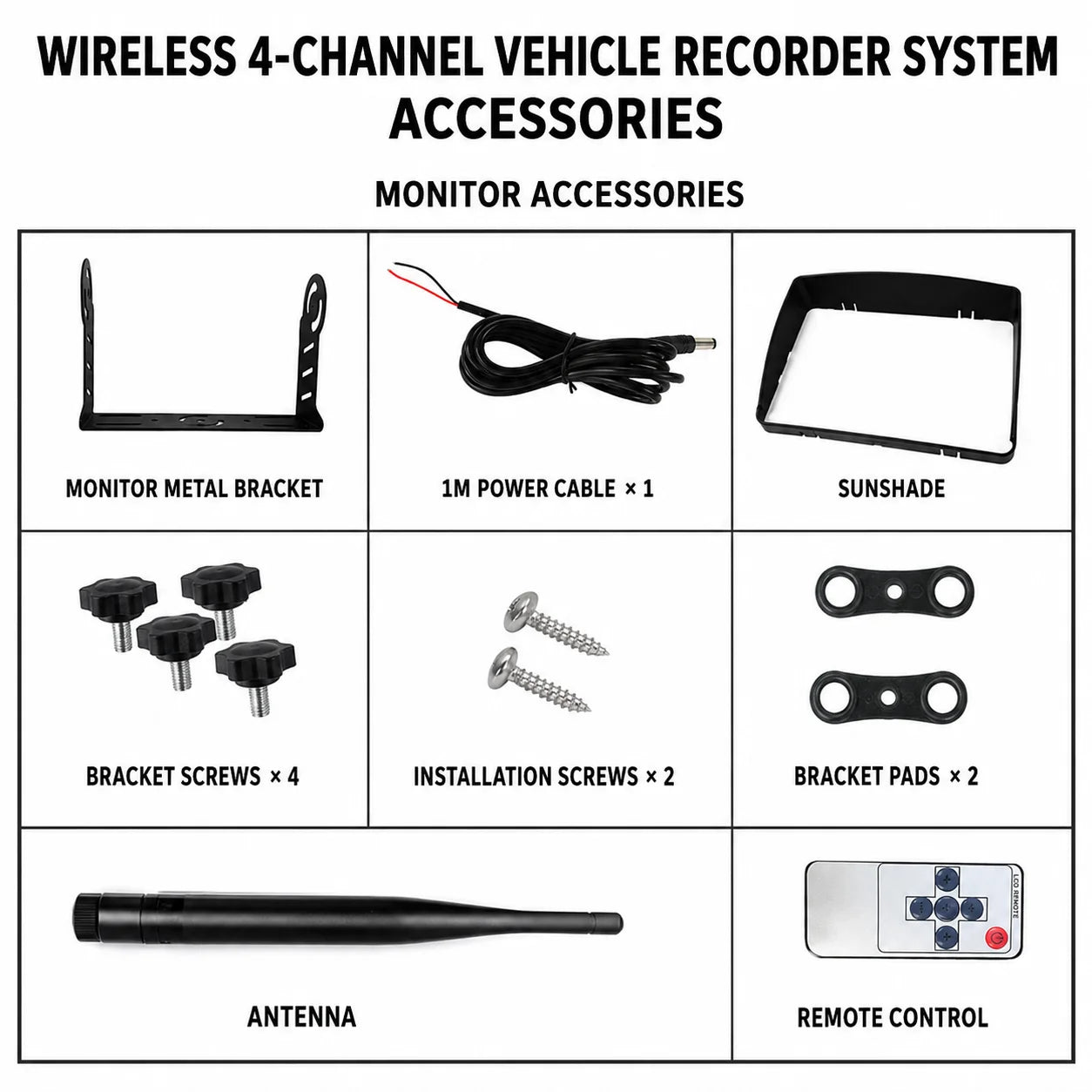Airow auto Wireless Backup Camera with 7 Inch Monitor for Truck Forklift RV Featuring BSD Blind Spot  Channel IR Night Vision