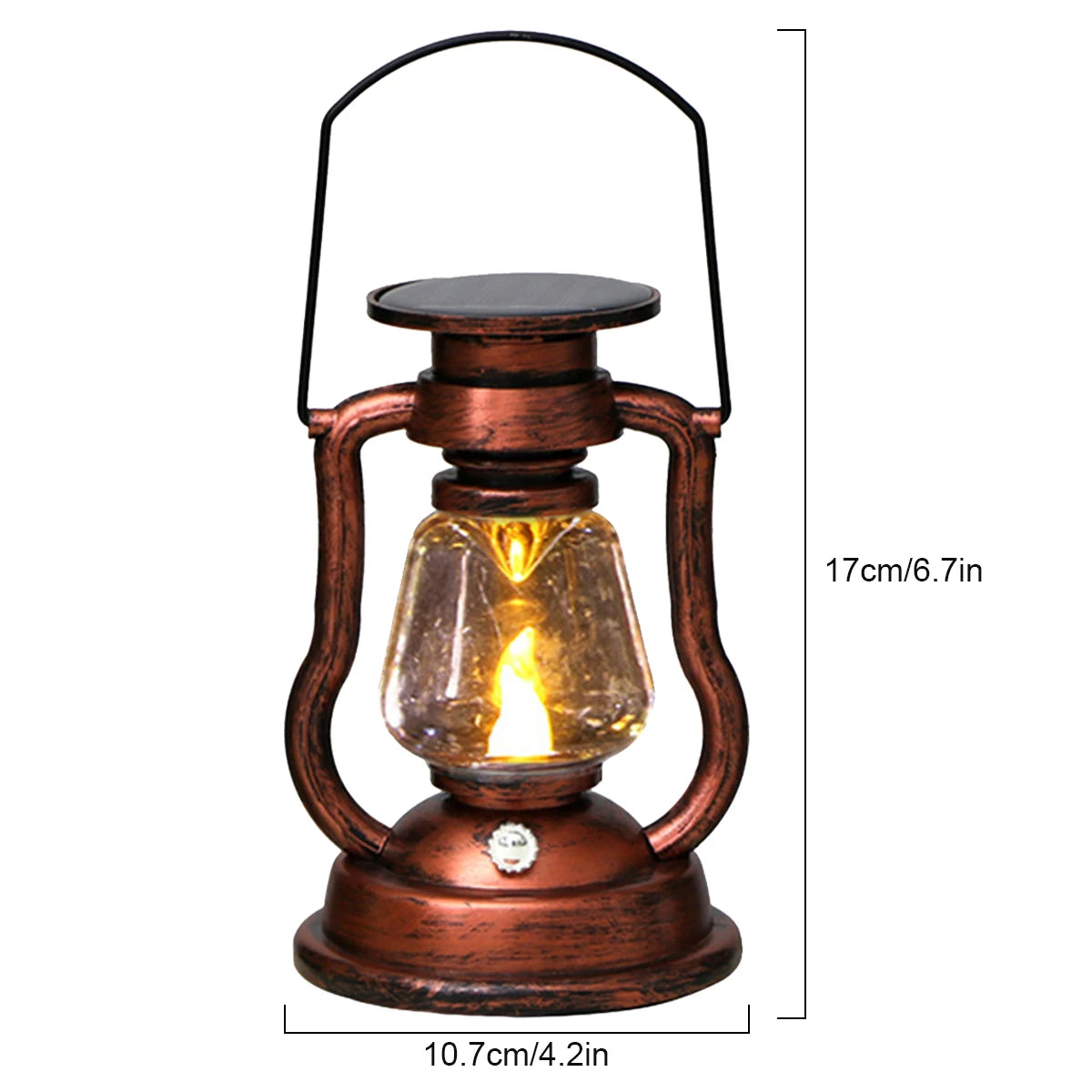 Atmosphere Light Retro LED Solar Light Oil Lamp Flickering Flameless Outdoor Hanging Lantern Camping Solar Candle Lights Decor