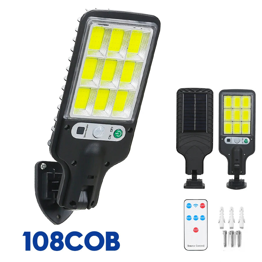100LED Outdoor Solar Garden Light Outdoor Motion Sensor Lights Waterproof Solar Wall Lamp for Garden Fence Yard Pathway Stairs