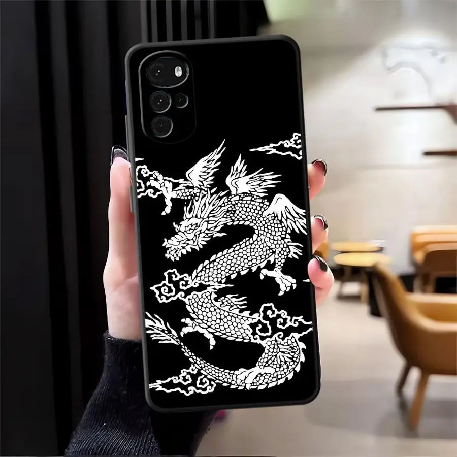 Cool Chinese Dragon Soft Back Phone Cover Case for Moto S30 Pro X30 Pro Edge 20 30