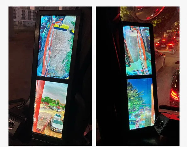 16 Inch Screen DVR for Bus Truck RV Motorhome Side Dual Lens Electronic Mirror Left Right Back Blind Spot View System
