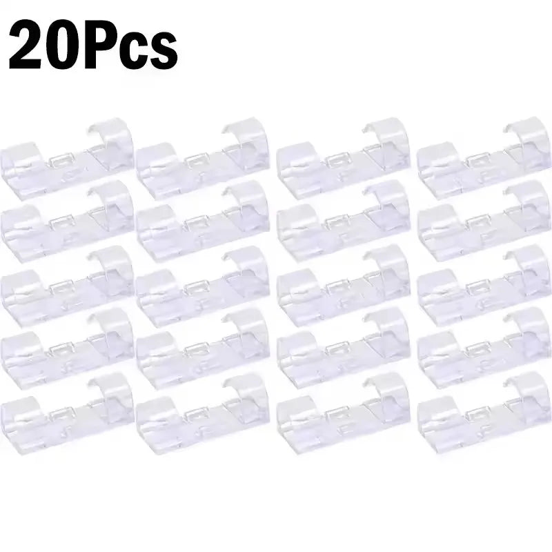 Cable Clips Organizer Drop Wire Holder Cord Management Self-Adhesive Cables Manager Fixed Clamp Wire Winder For Home Office Car