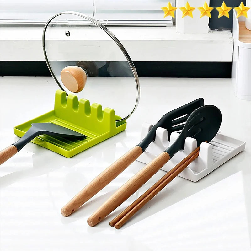 1PC Multi-Functional Kitchen Utensil Holder Pot Lid Rack Spoon Shelf Chopsticks Holder Countertop Spatula Organizer Soup Spoon P
