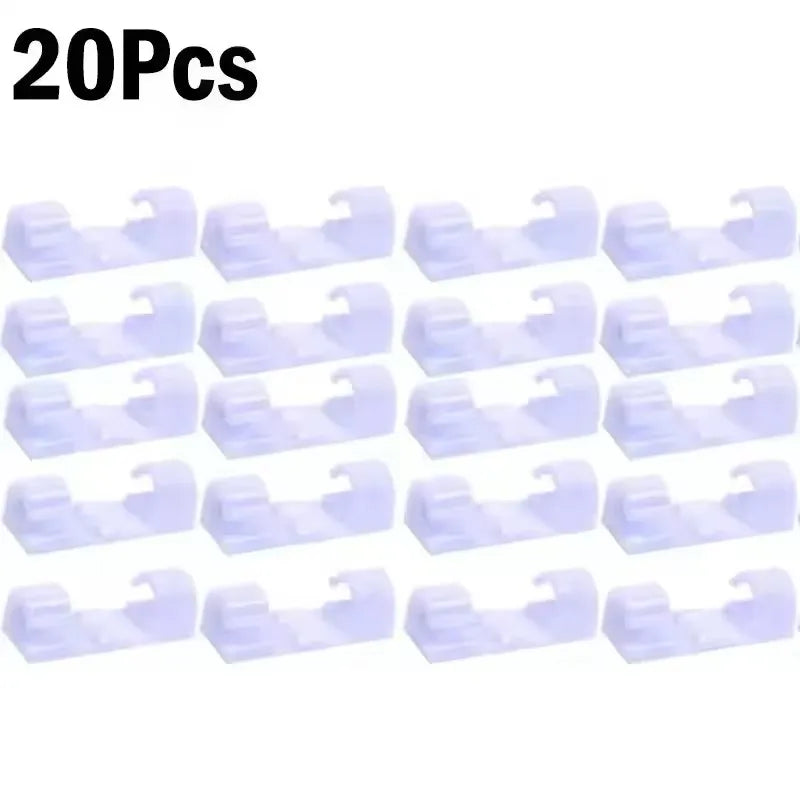 Cable Clips Organizer Drop Wire Holder Cord Management Self-Adhesive Cables Manager Fixed Clamp Wire Winder For Home Office Car