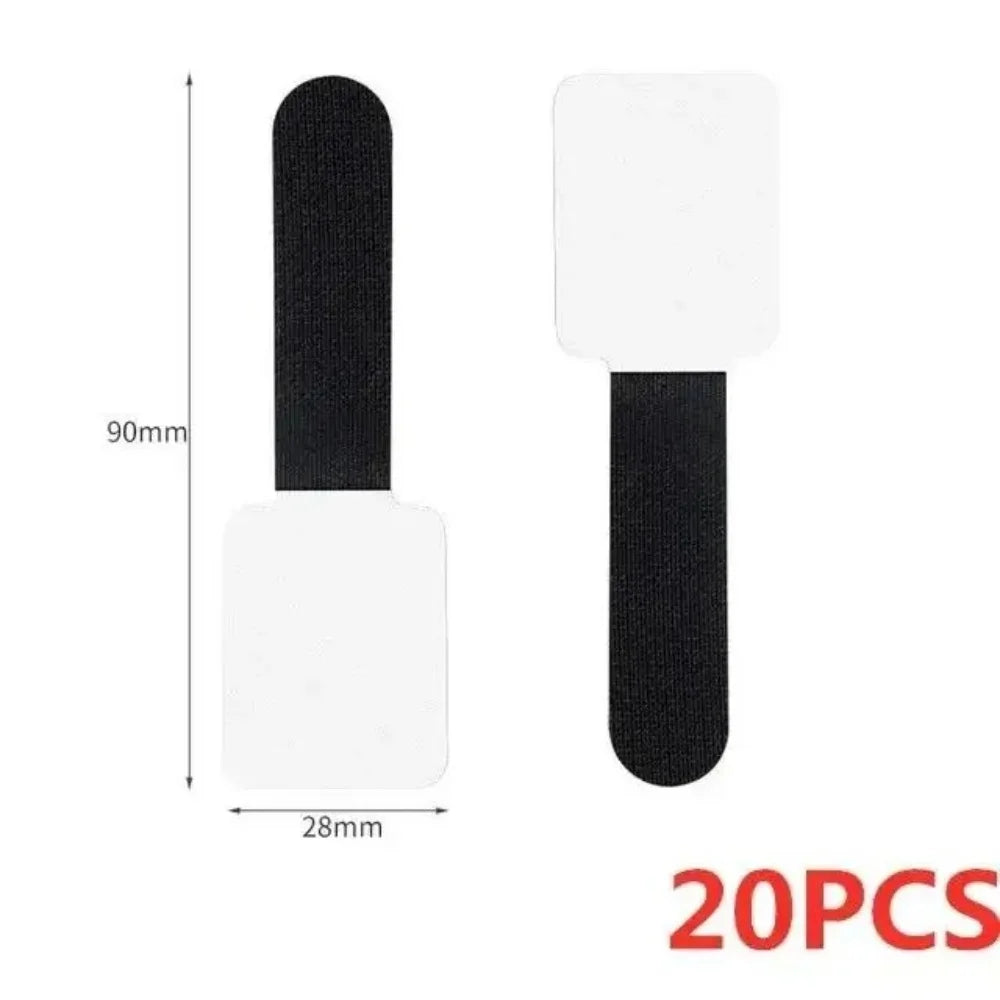 20Pcs Adhesive Cable Management Straps Reusable Self-Adhesive Cable Organizer Ties for Desk Wire Management