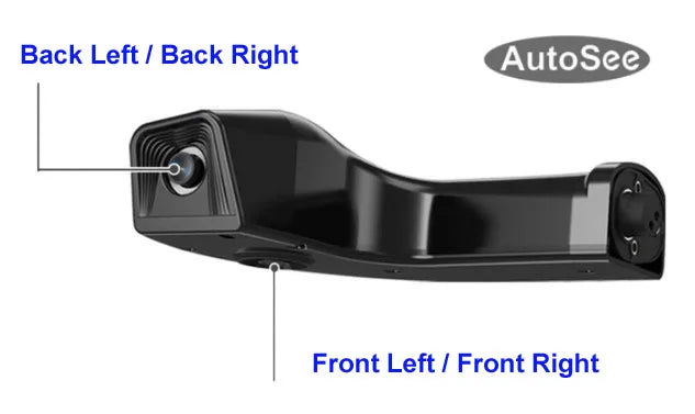 16 Inch Screen DVR for Bus Truck RV Motorhome Side Dual Lens Electronic Mirror Left Right Back Blind Spot View System