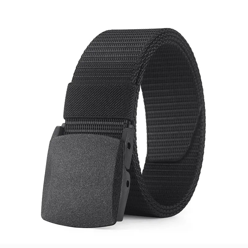 Canvas Nylon Tactical Belt Non-metallic Anti Allergy Ideal For Outdoor Training Security Check And Daily Pants Wearing Use