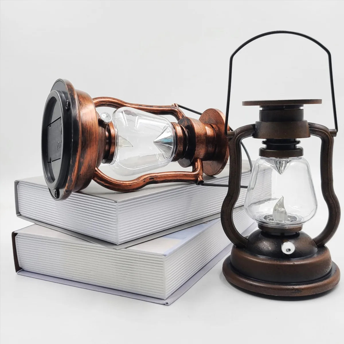 Explosive solar retro kerosene lamp led lantern outdoor portable charging camping lamp camping lamp