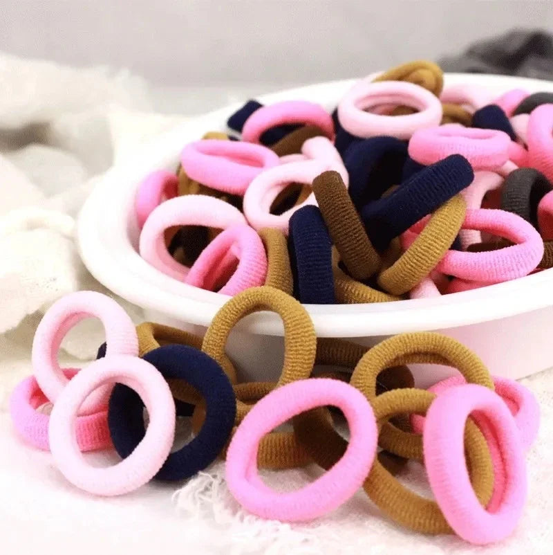 200-1000pcs Women Girls Colorful Nylon Elastic Hair Bands Ponytail Hold Small Hair Tie Rubber Bands Scrunchie Hair Accessories