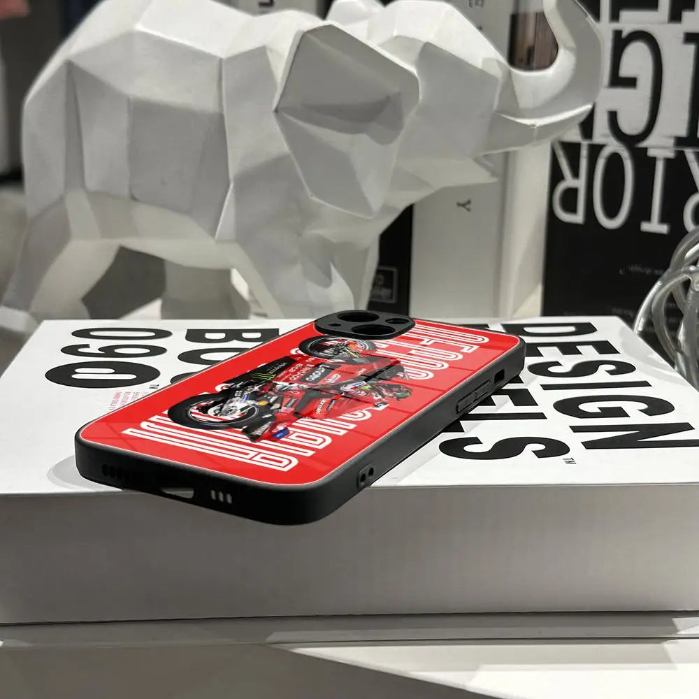 25 moto gp Winner Marc 93 Phone Case Tempered Glass Shell FOR IPhone 16Pro MAX 14 12 17Pro Air 15 16 Plus 13 Pro MAX Cover
