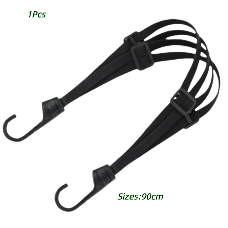 Adjustable Motorcycle Helmet Strap | Elastic Fixing Rope for Securing Helmet to Back Seat (60cm/90cm) - Anti-Loss Design