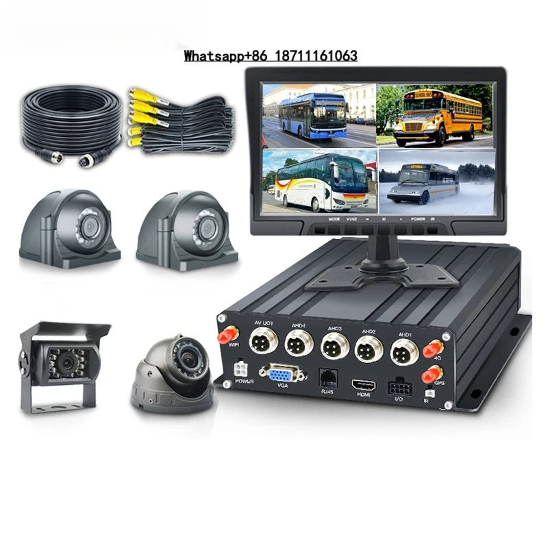 4G WIFI DVR System 1080P Waterproof Night Vision Truck Van Ai Bus Cctv Mdvr Bus Security MDVR Kit