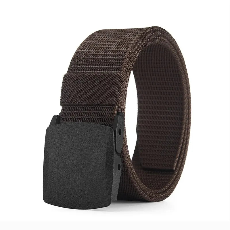 Canvas Nylon Tactical Belt Non-metallic Anti Allergy Ideal For Outdoor Training Security Check And Daily Pants Wearing Use