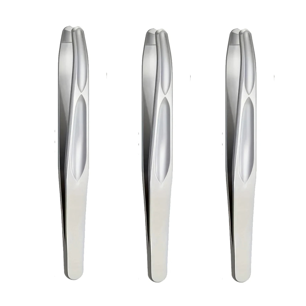 Premium Round Head Tweezers for Eyebrow & Facial Hair Removal Seamless Clips Short Hair Precision Beard Clip