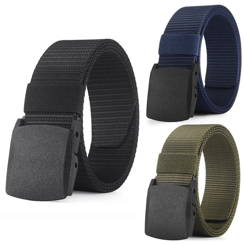 Canvas Nylon Tactical Belt Non-metallic Anti Allergy Ideal For Outdoor Training Security Check And Daily Pants Wearing Use