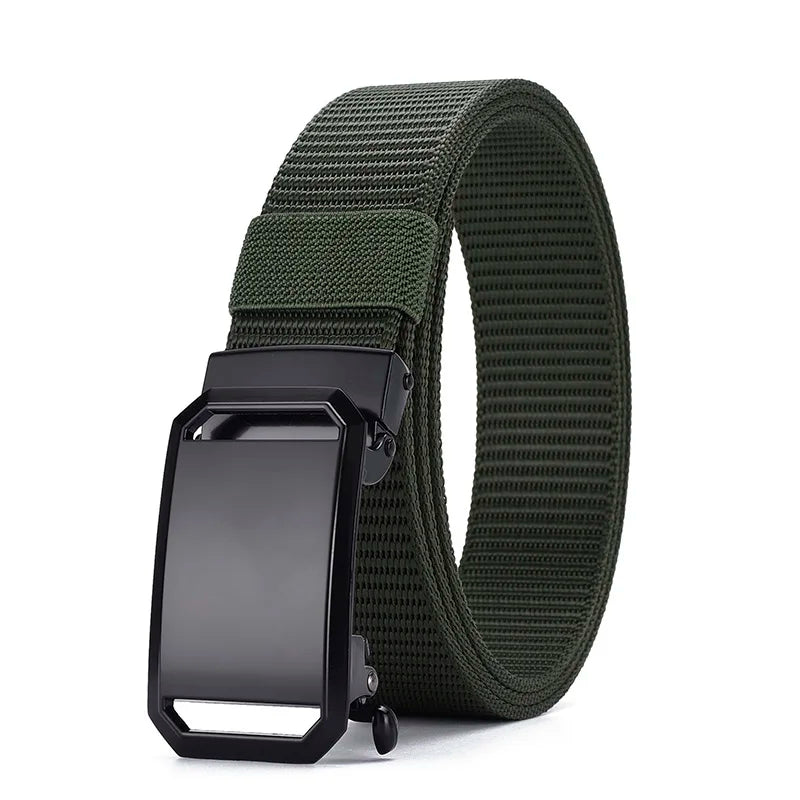 New Men's High-quality Automatic Buckle Canvas Belt Simple Casual Jeans Belt Fashion Men's Design Fashion Belt