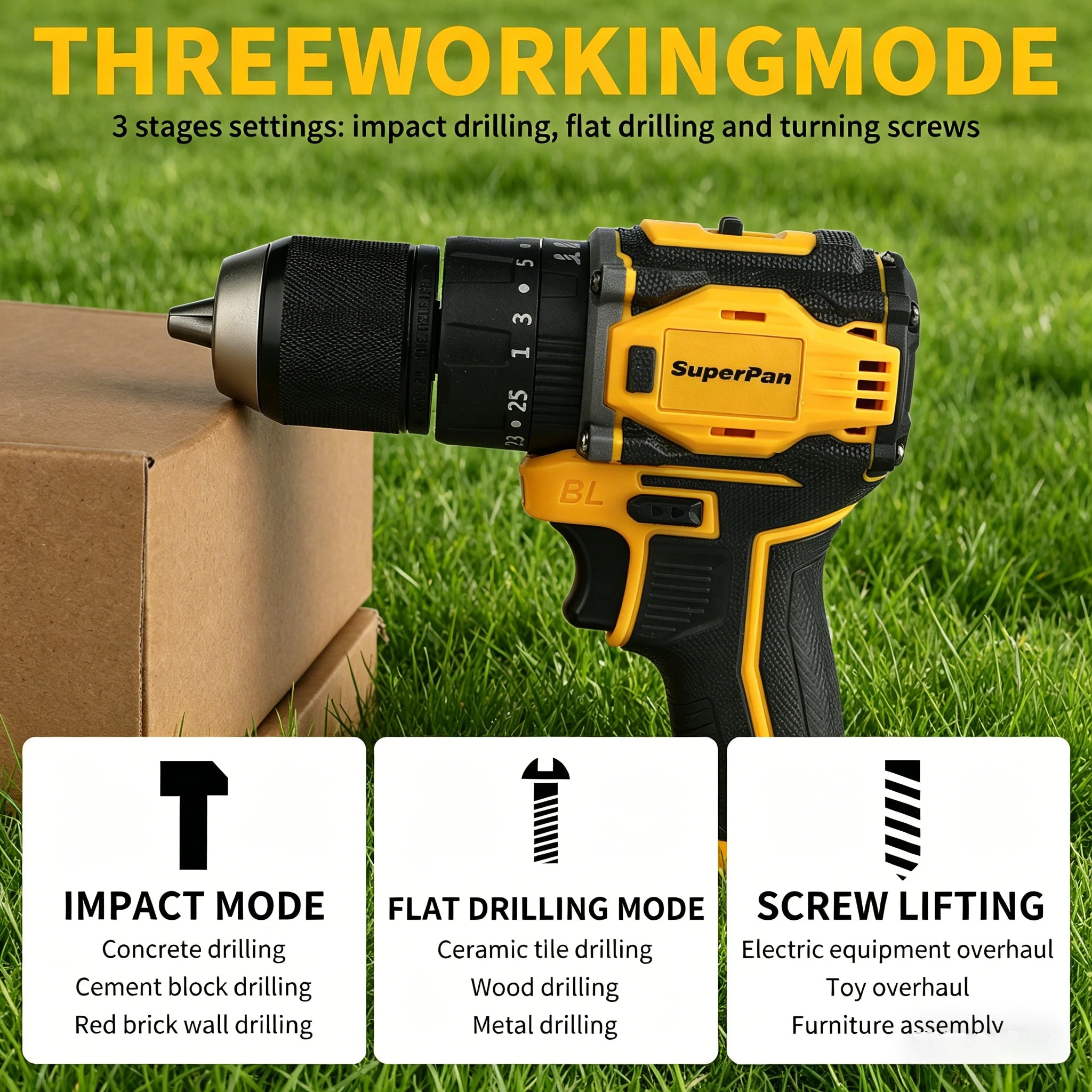 20V Budget-Friendly Brushless Drill, Great Value, 90Nm Torque, Reliable Performance, Bare Tool，For Dewalt