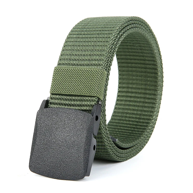 Canvas Nylon Tactical Belt Non-metallic Anti Allergy Ideal For Outdoor Training Security Check And Daily Pants Wearing Use