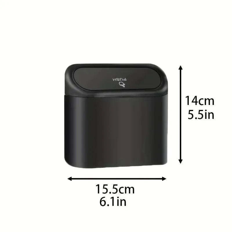 1Pcs Leak-proof Mini Car Trash Can with Lid Small Car Accessories Includes 60 (300) Garbage Bags for Vehicle Interior