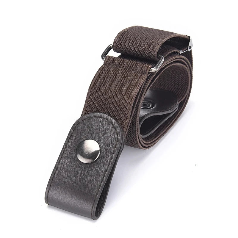 Buckle-Free Invisible Elastic Belt Adjustable Stretch Waist Band for Women Men Jean Pants Dress No Buckle Easy to Wear