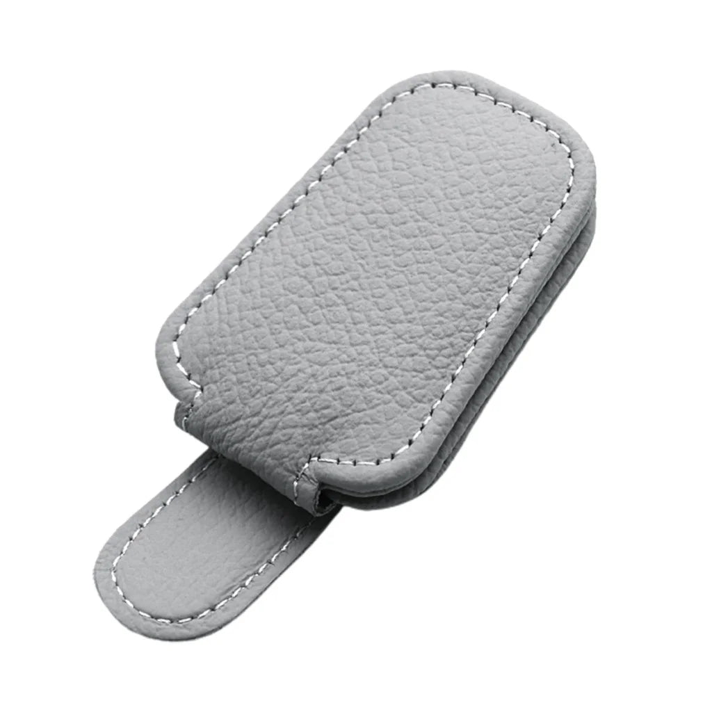BLALION Car Sun Visor Clip Glasses Cards Case Auto Sunglasses Visor Glasses Holder Sunglasses Bracket Holder PU Glasses Support