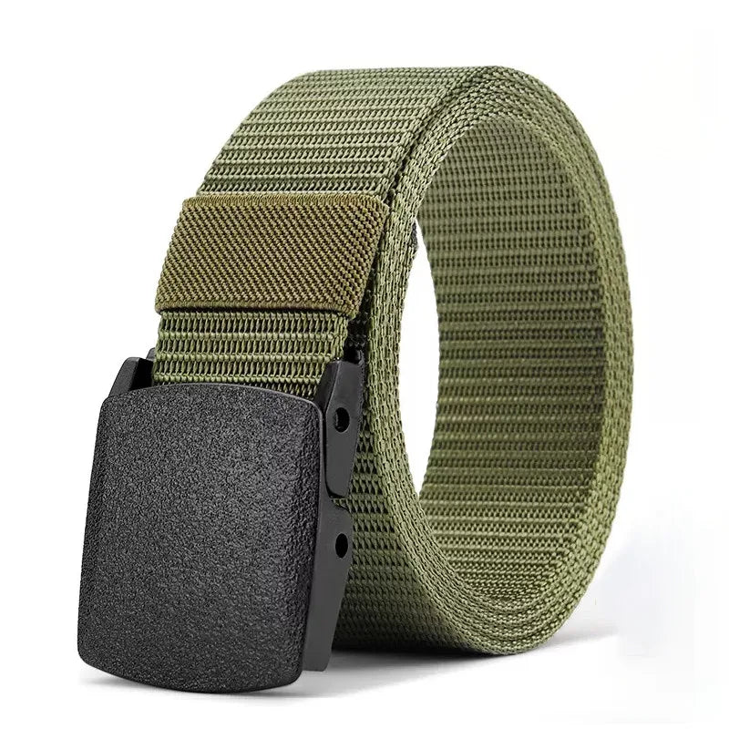 Canvas Nylon Tactical Belt Non-metallic Anti Allergy Ideal For Outdoor Training Security Check And Daily Pants Wearing Use