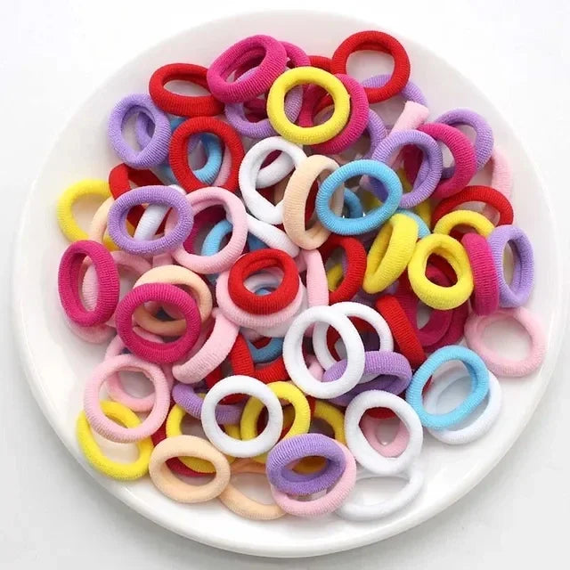 200-1000pcs Women Girls Colorful Nylon Elastic Hair Bands Ponytail Hold Small Hair Tie Rubber Bands Scrunchie Hair Accessories