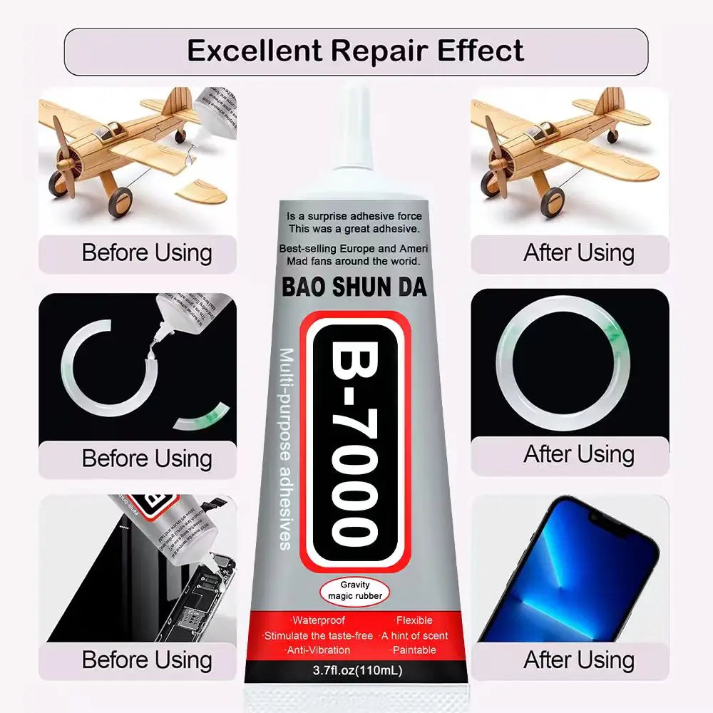 B7000 Mobile Phone Screen High-Strength Waterproof Adhesive, Universal Phone Glass Bonding Agent, 15/25/50/110ml Fast B7000 Glue
