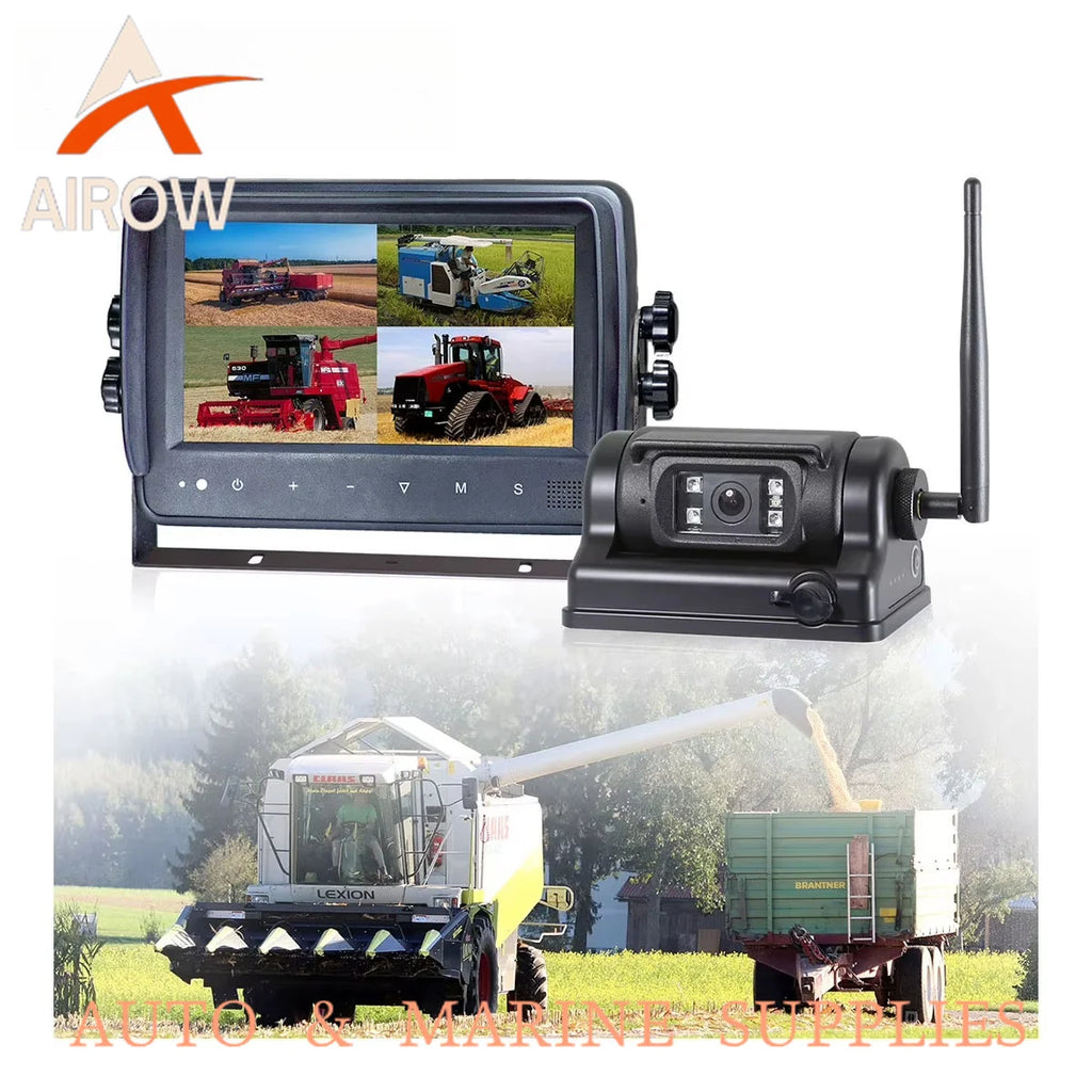 Airow auto STONKAM IP69K Waterproof Wireless Rear View Camera with 7 Inch Monitor for RV Truck Bus Trailer Lorry