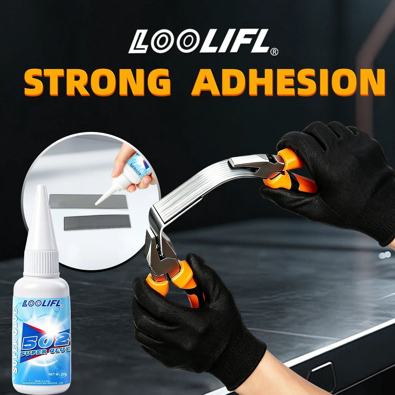 502 Super Glue Instant Quick Dry Multi-Purpose Cyanoacrylate Adhesive for Leather Rubber Wood Metal Strong Bond Liquid Glue Tool