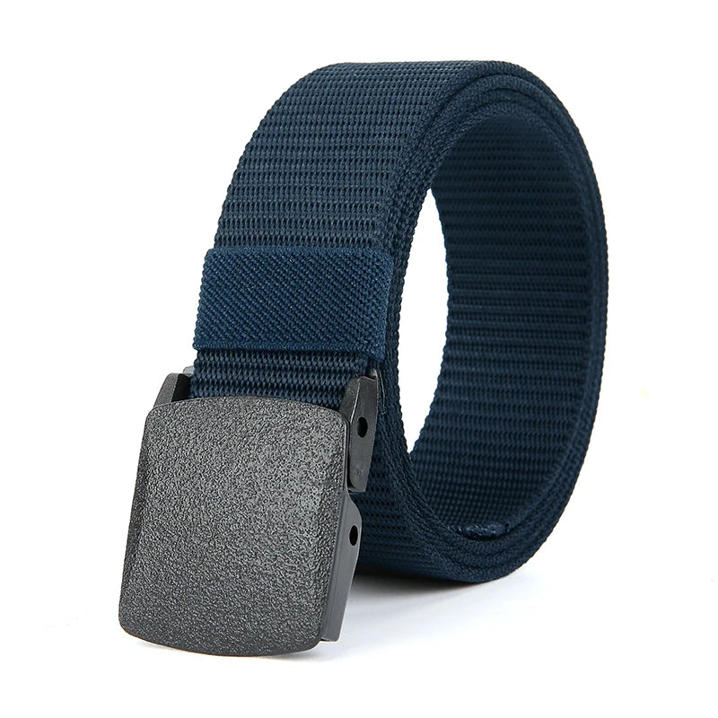 Canvas Nylon Tactical Belt Non-metallic Anti Allergy Ideal For Outdoor Training Security Check And Daily Pants Wearing Use