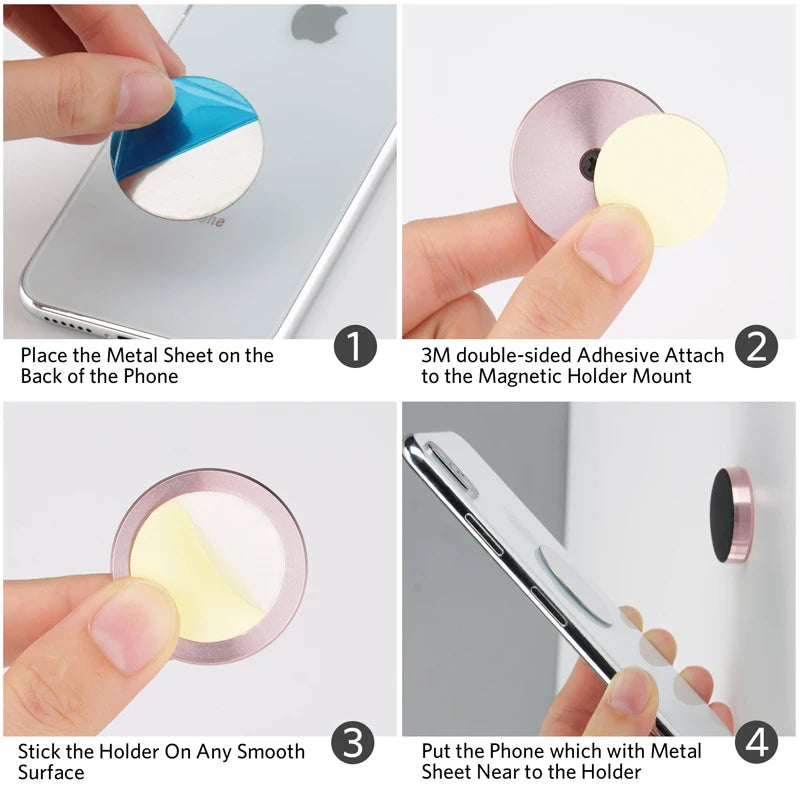 360 Degrees Magnetic Car Phone Holder Stand In Car For IPhone Xiaomi Magnet Mount Cell Mobile Phone Wall Nightstand Support GPS