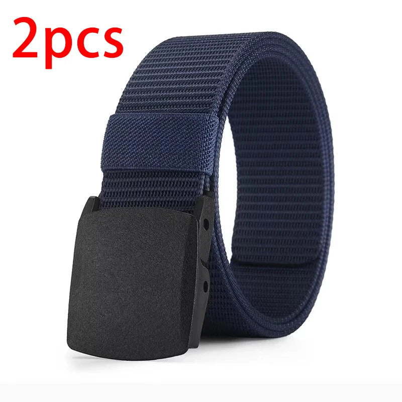 Canvas Nylon Tactical Belt Non-metallic Anti Allergy Ideal For Outdoor Training Security Check And Daily Pants Wearing Use