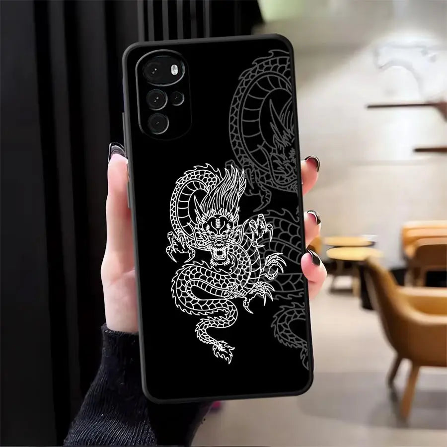 Cool Chinese Dragon Soft Back Phone Cover Case for Moto S30 Pro X30 Pro Edge 20 30