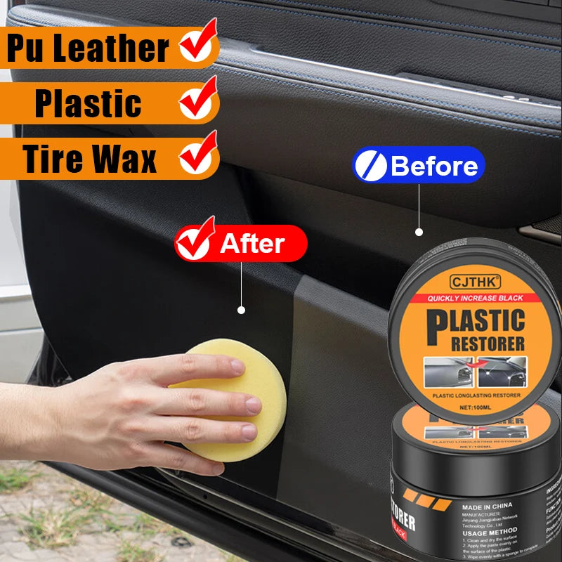 Car Plastic Restorer Back To Black Gloss Car Cleaning Products Plastic Leather Restore Auto Polish And Repair Coating Renovator