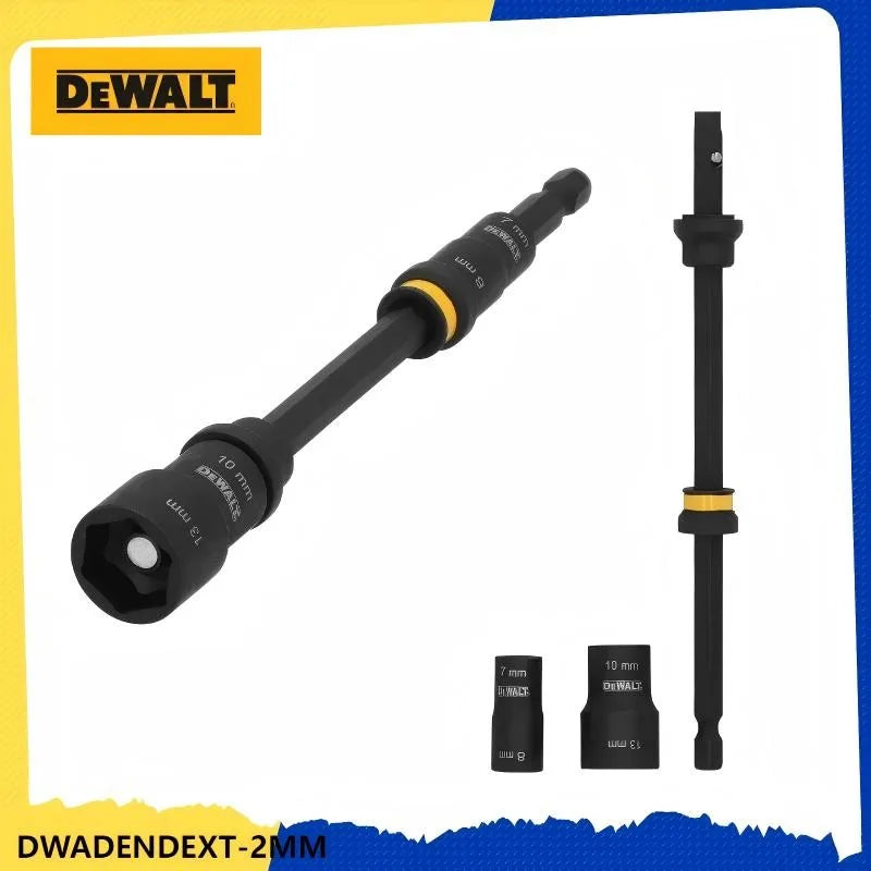 DEWALT DWADENDEXT-2MM 4-in-1 Magnetic Socket - 7/8/10/13mm, 6'' Extension Rod, Double Ended Nut Driver for DIY/Repairs