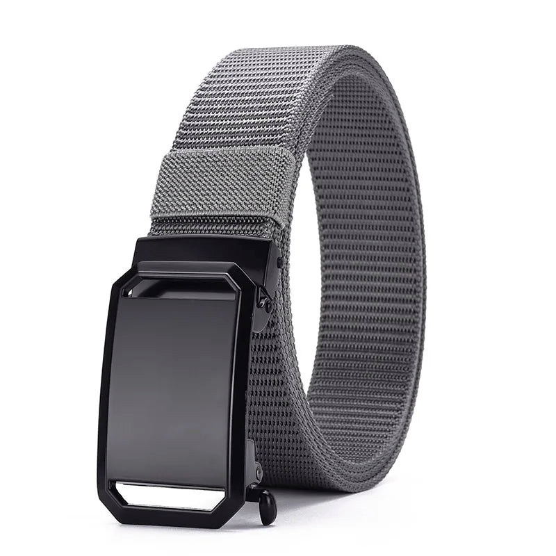New Men's High-quality Automatic Buckle Canvas Belt Simple Casual Jeans Belt Fashion Men's Design Fashion Belt